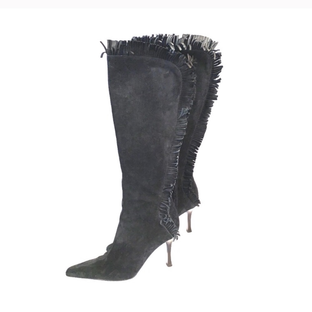St. John Suede Fringe Boot